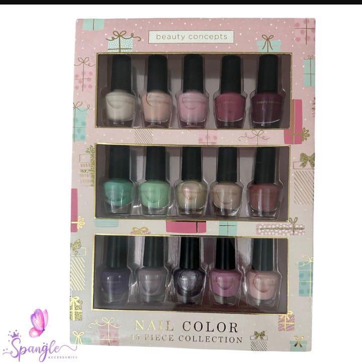 Multicolor Nail Polish Set - 15 Pcs Quick-Drying & Smooth Coverage