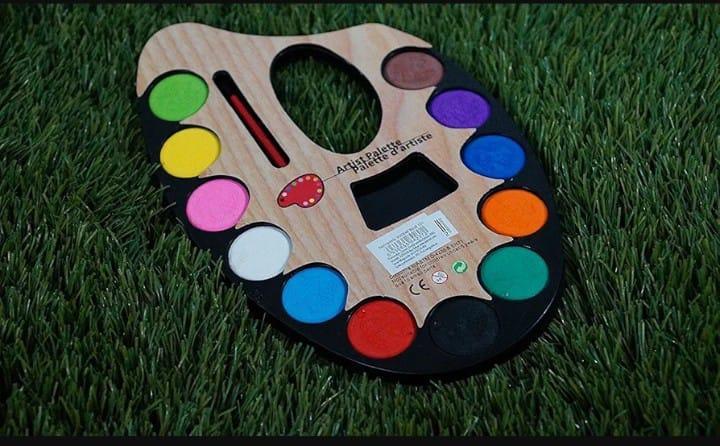 12 Pcs Durable Multicolor Water Color Palette Set with Artist Brush - Portable & Easy to Use