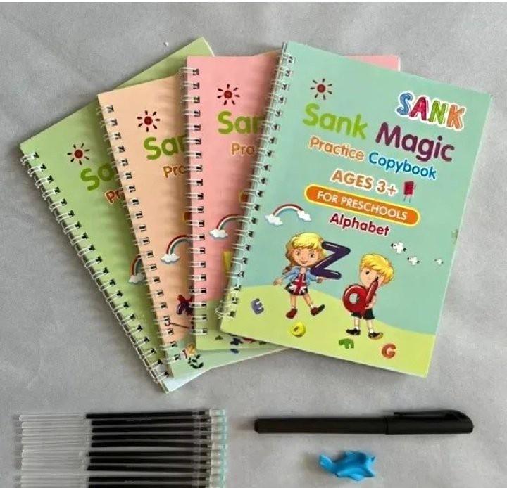 4 Pcs Set Magic Practice Copybook for Kids