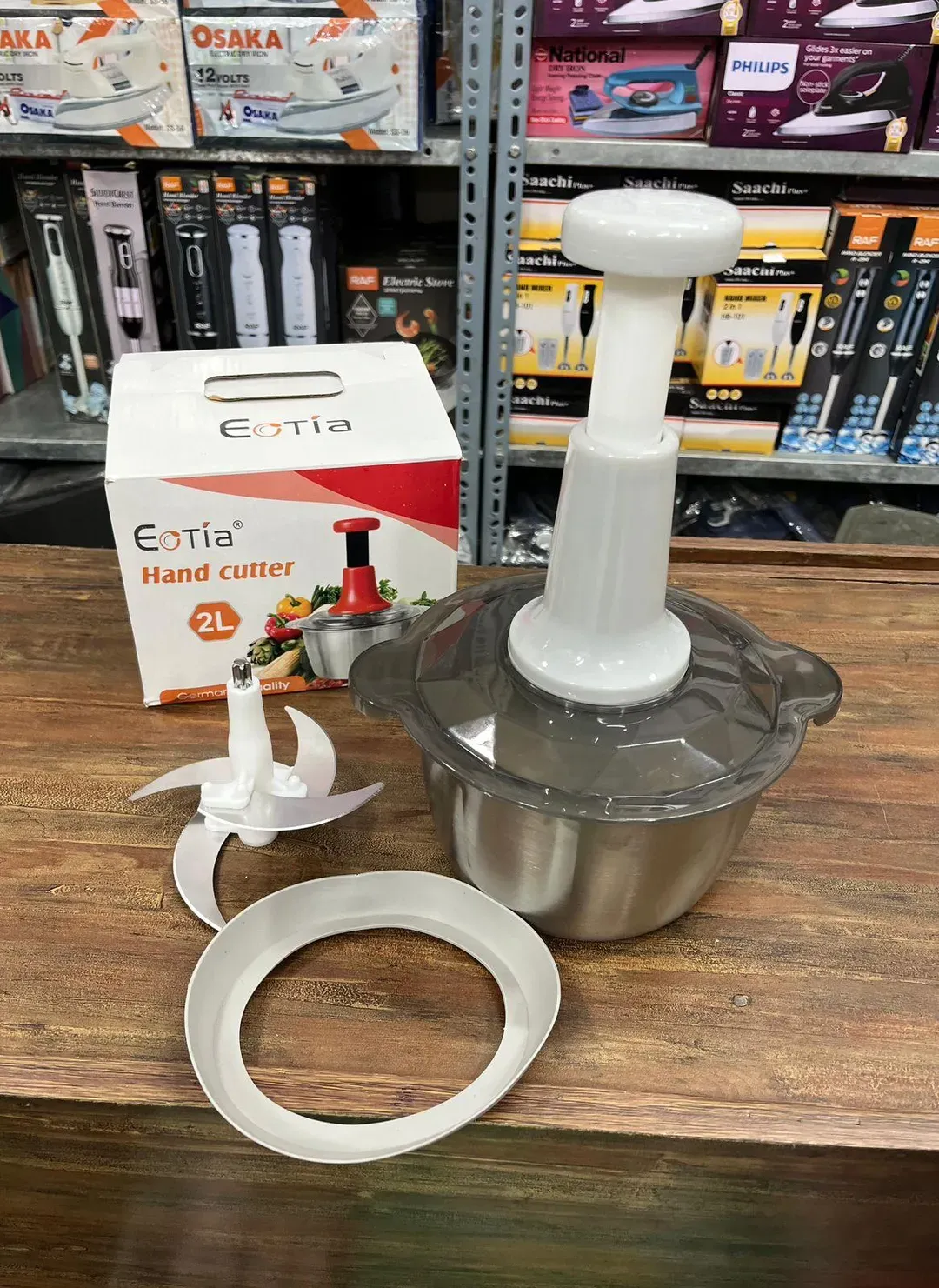 2L Manual Food Chopper Gray ABS