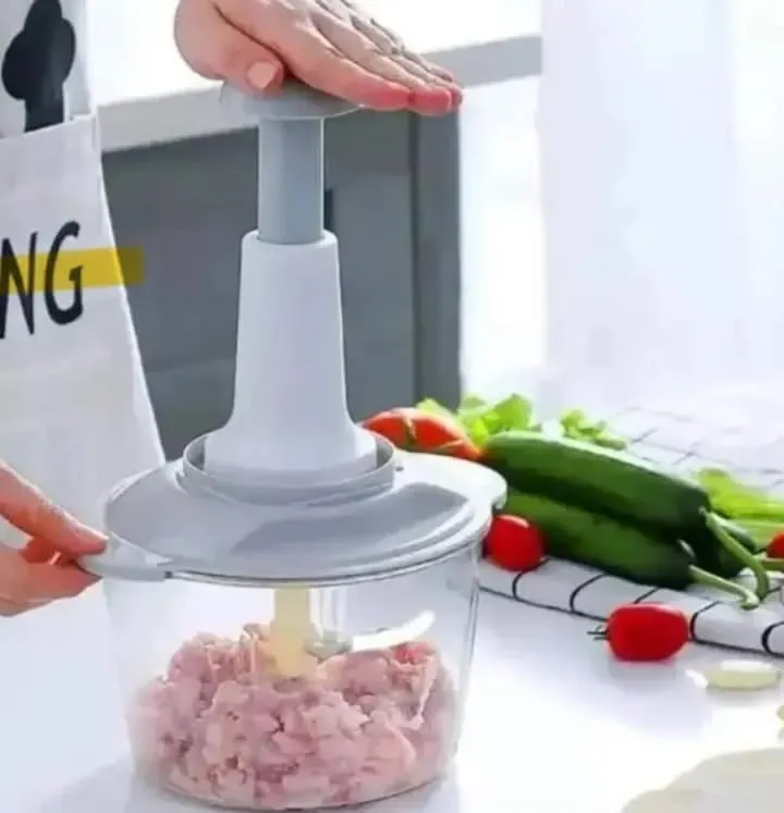 2L Manual Food Chopper Gray ABS