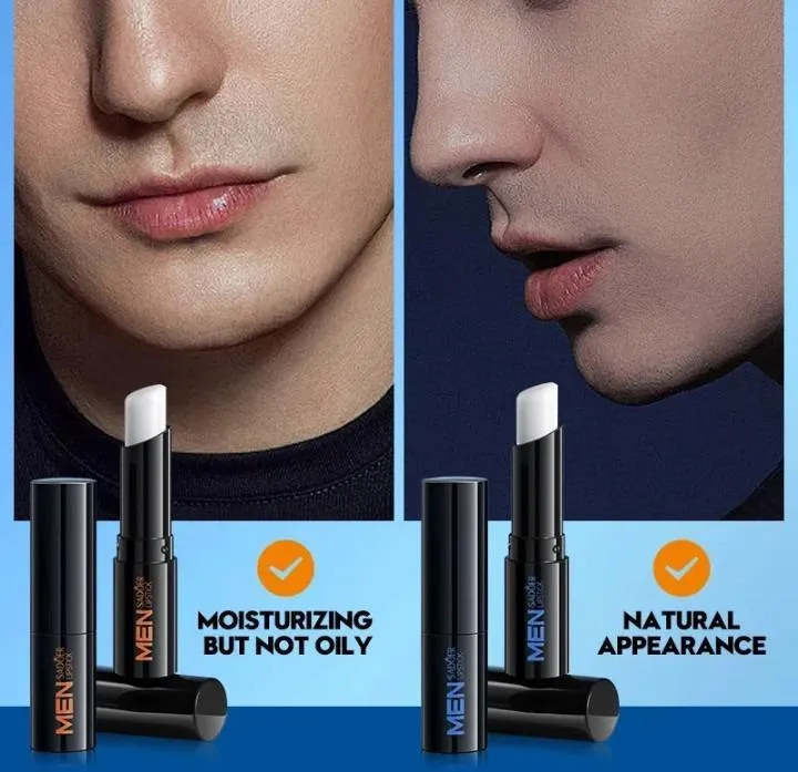 Men's Moisturizing Lip Balm - 1 Pcs - Smooth Texture in Pink, Purple & Multicolor