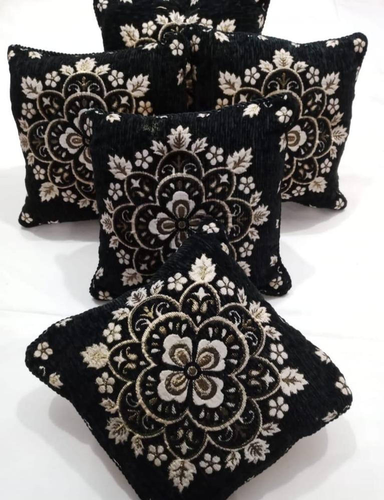 5 Pcs Velvet Jacquard Embroidered Cushion Covers