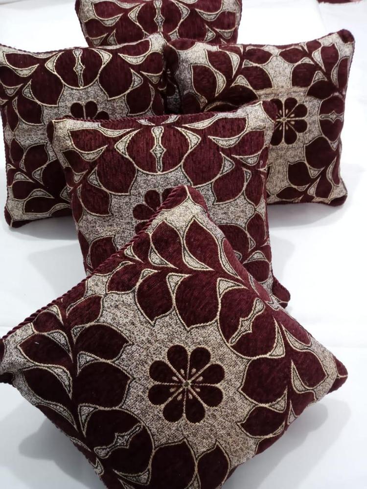 5 Pcs Velvet Jacquard Embroidered Cushion Covers