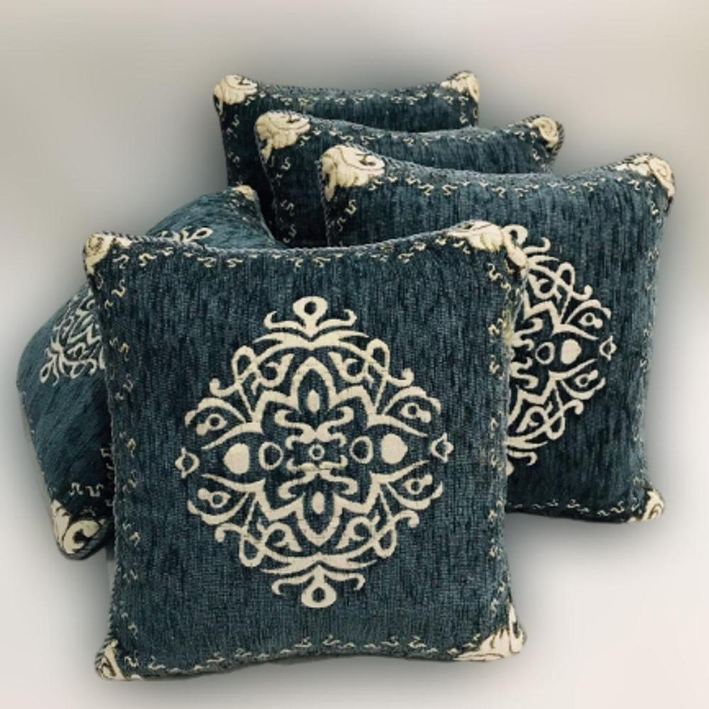 5 Pcs Velvet Jacquard Embroidered Cushion Covers