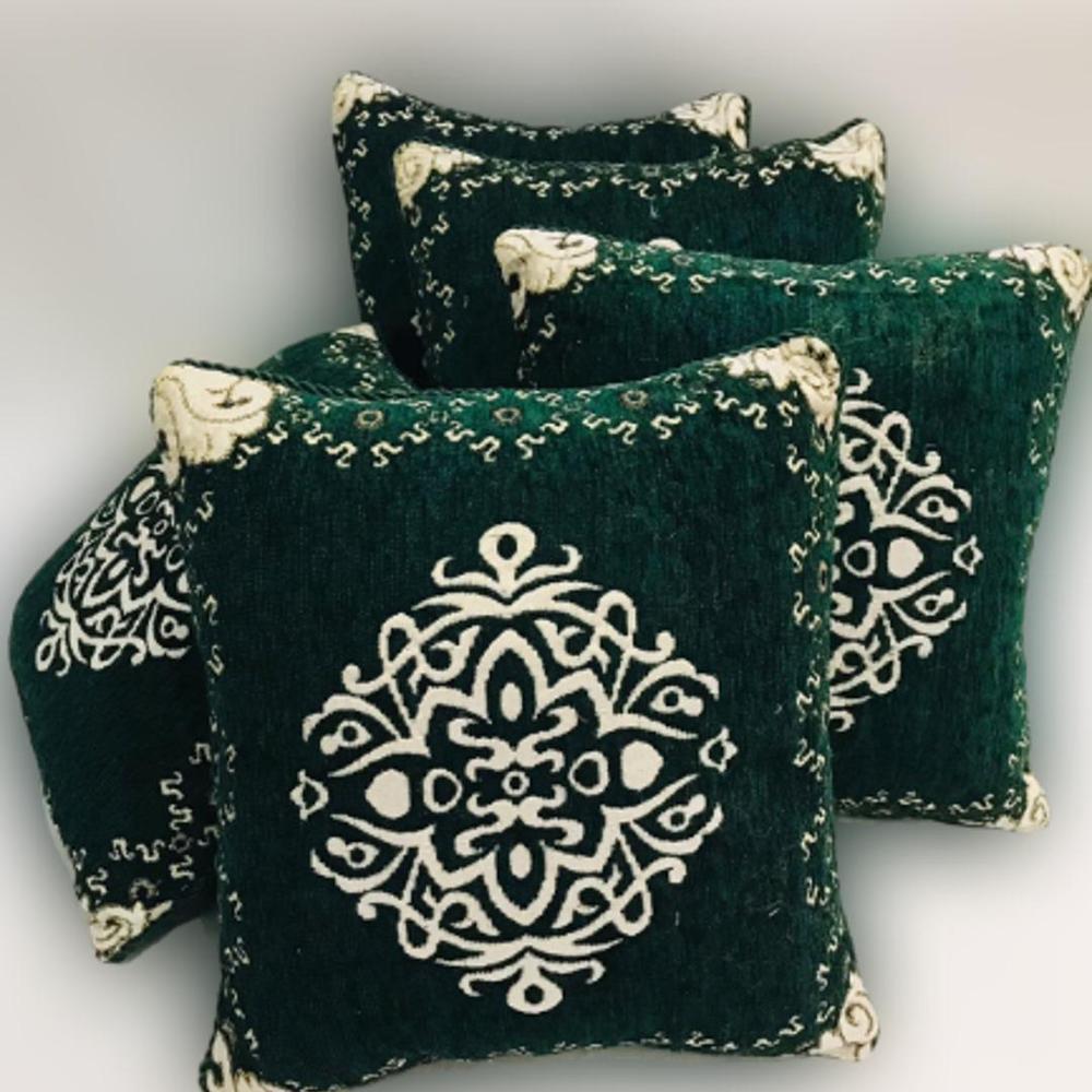 5 Pcs Velvet Jacquard Embroidered Cushion Covers