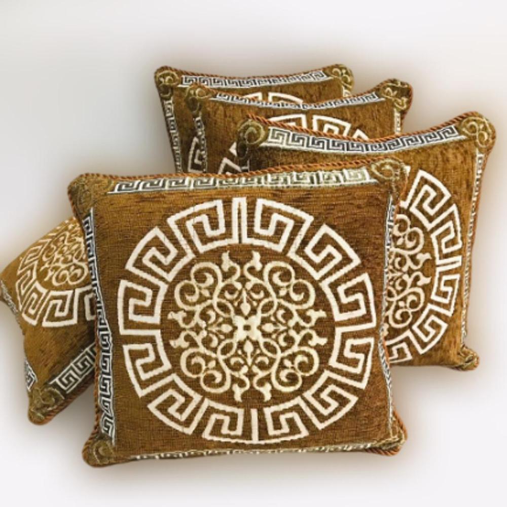 5 Pcs Velvet Jacquard Embroidered Cushion Covers