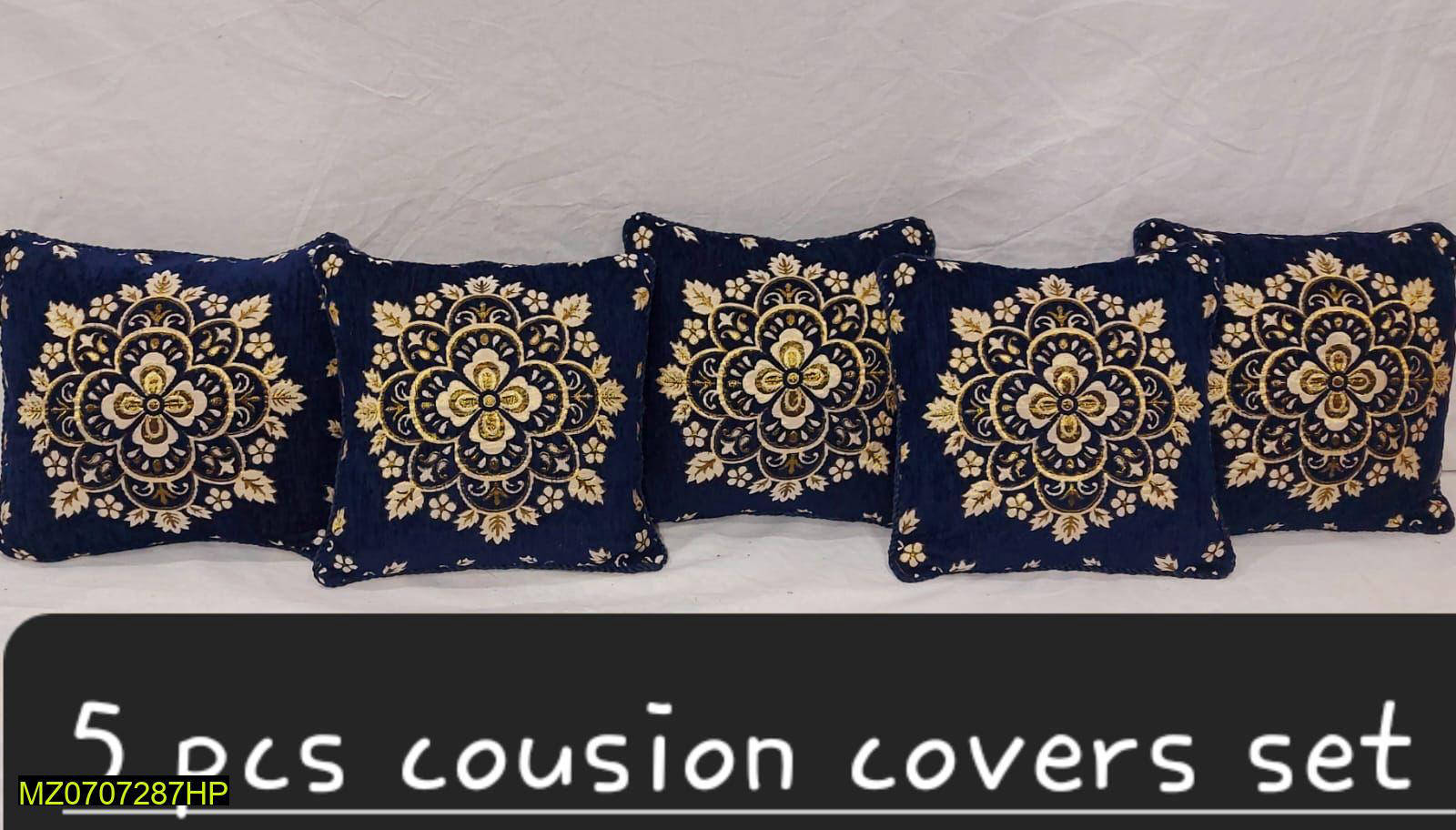 5 Pcs Velvet Jacquard Cushion Covers