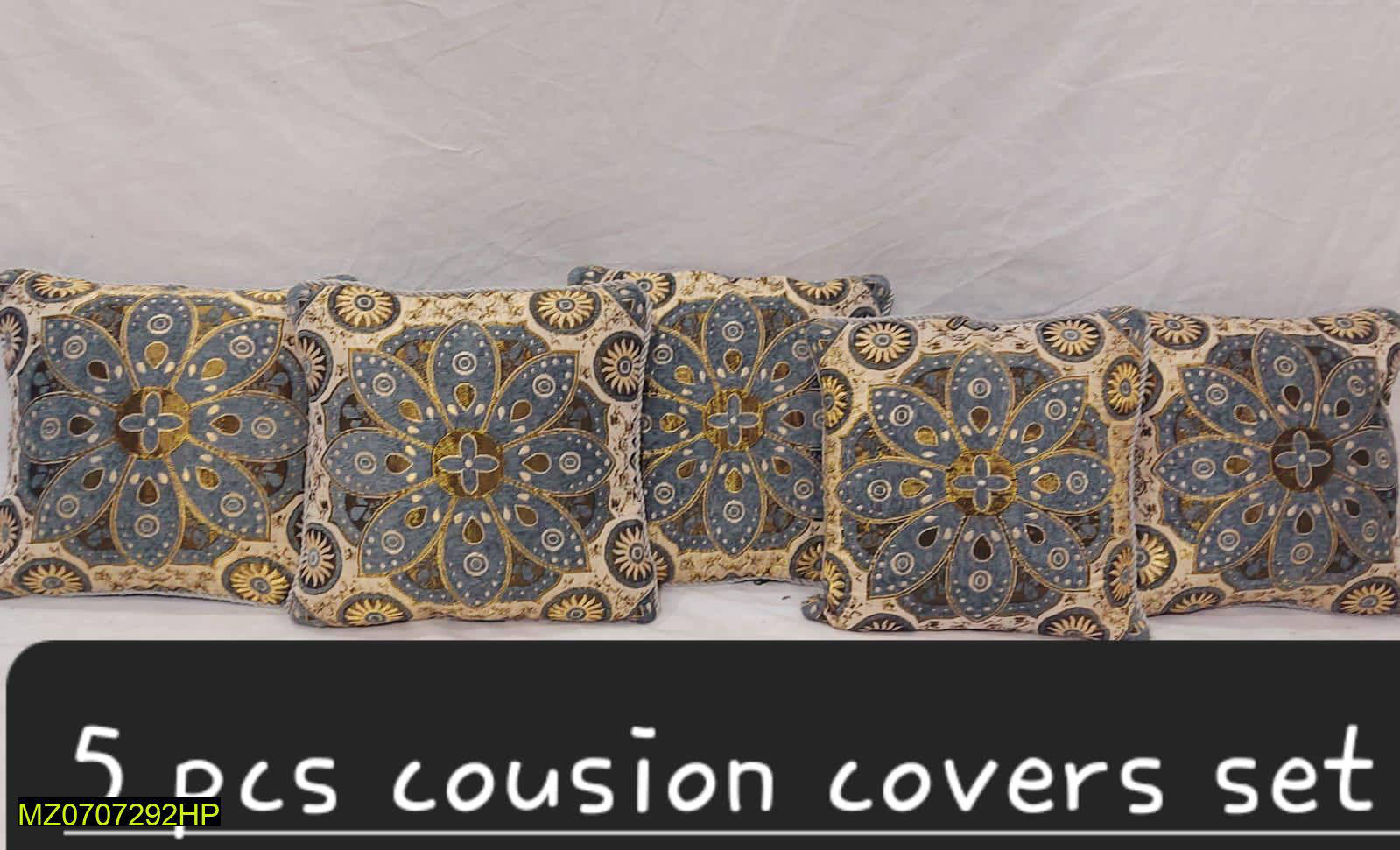 5 Pcs Velvet Jacquard Cushion Covers