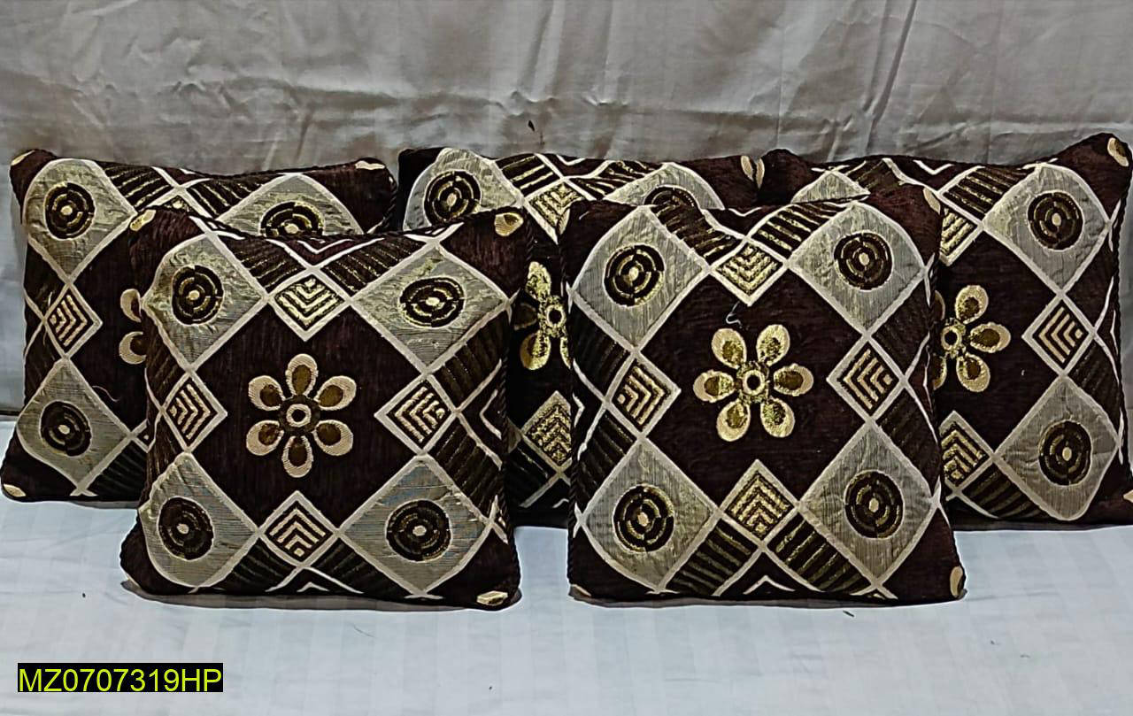 5 Pcs Velvet Jacquard Cushion Covers