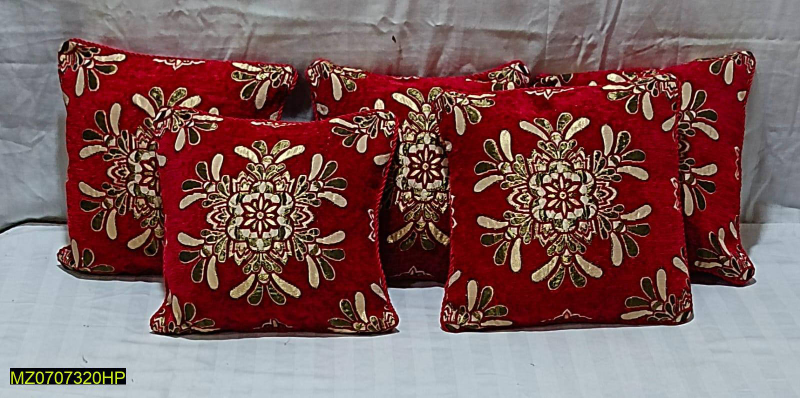 5 Pcs Velvet Jacquard Cushion Covers