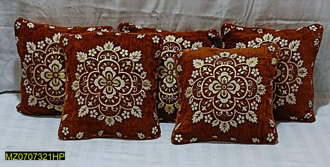 5 Pcs Velvet Jacquard Cushion Covers