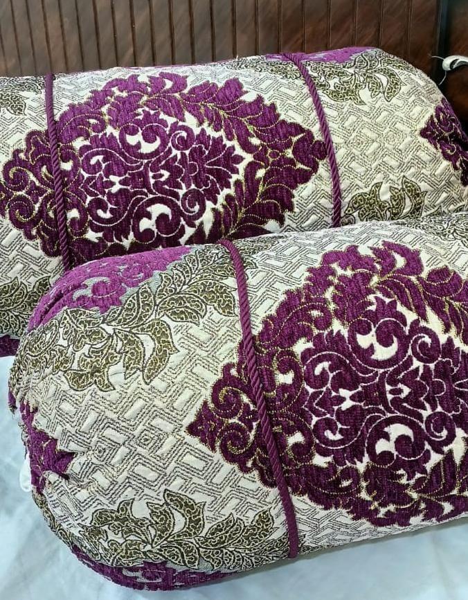 Pack Of 2 Velvet Jacquard Pillow Covers