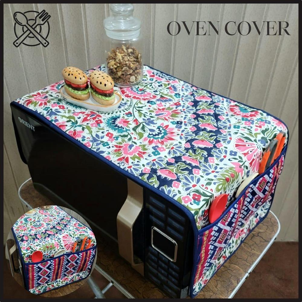 1 Pc Cotton Printed Quilt Microwave Oven Cover