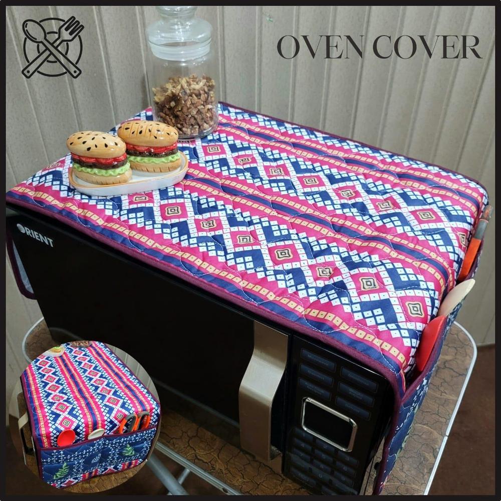 1 Pc Cotton Printed Quilt Microwave Oven Cover