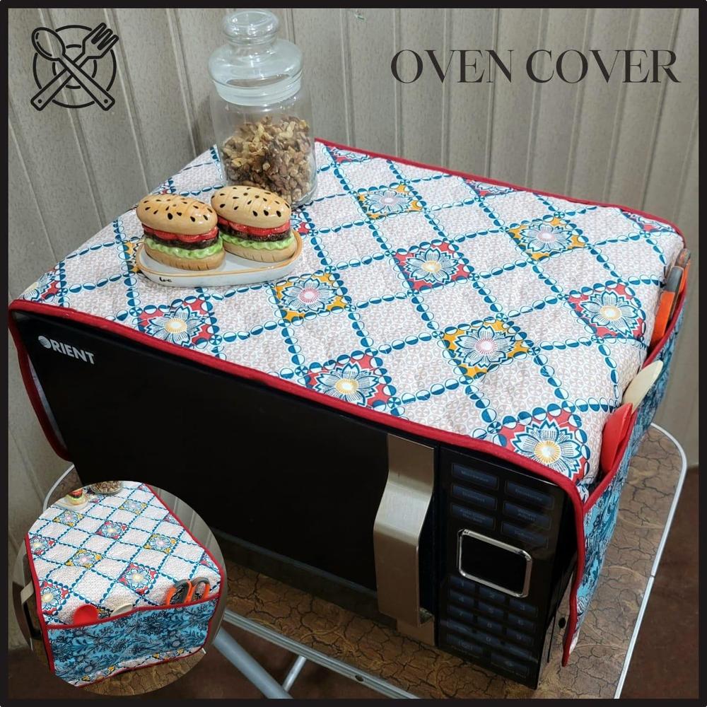 1 Pc Cotton Printed Quilt Microwave Oven Cover