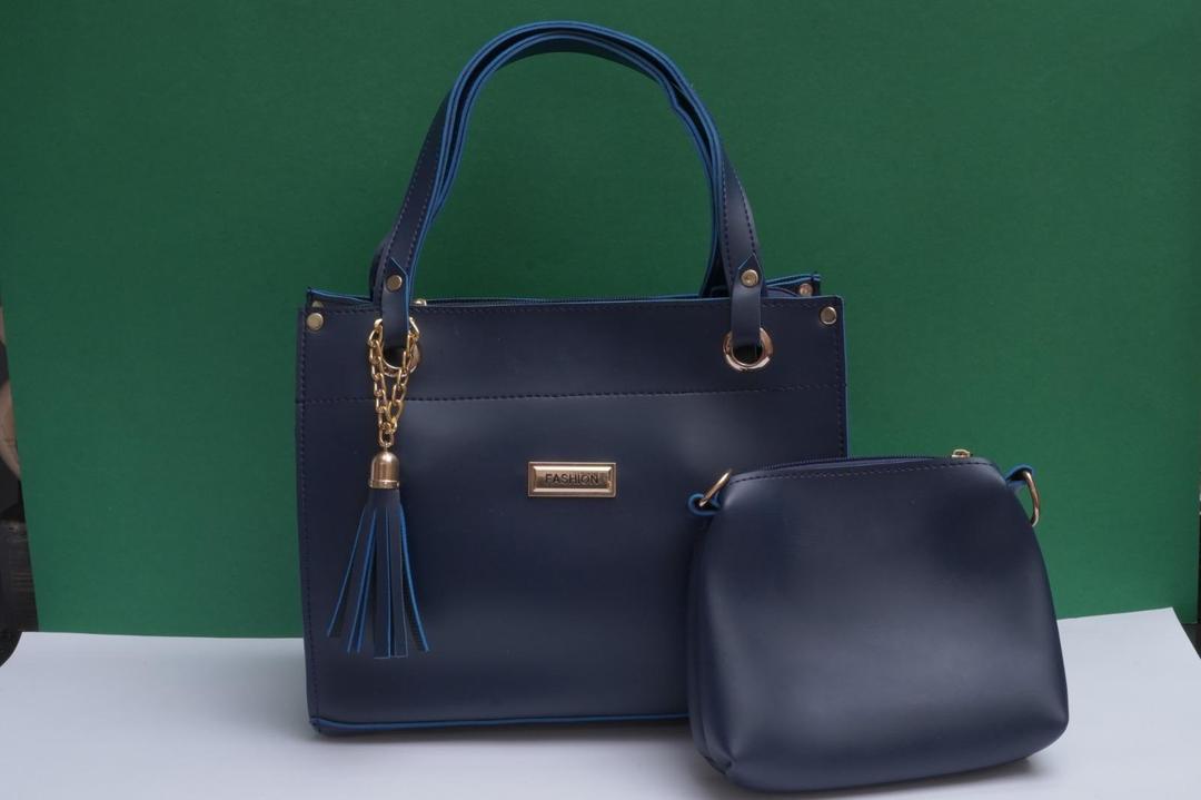 Women's PU Leather Plain Hand Bag Set