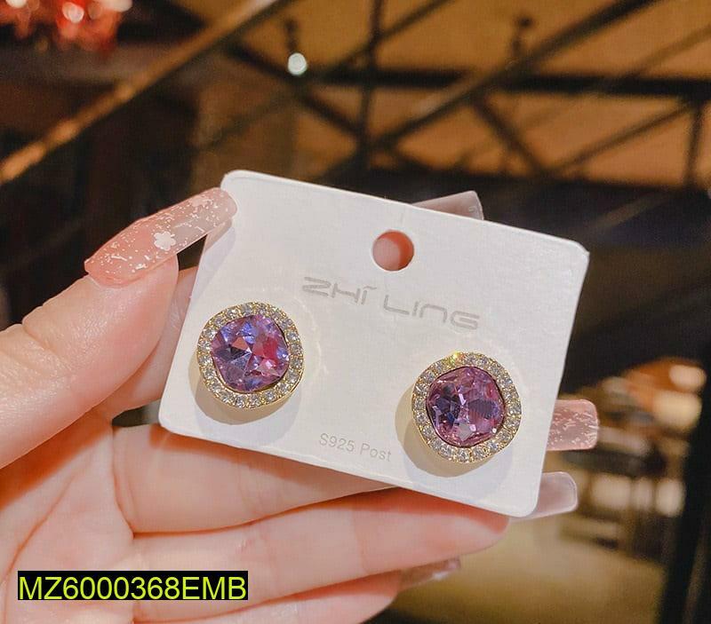 Purple Stone Earrings