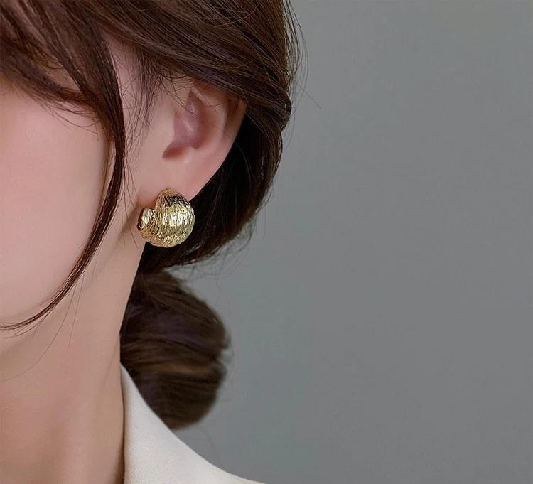 C Shaped Gold Plated Studs 