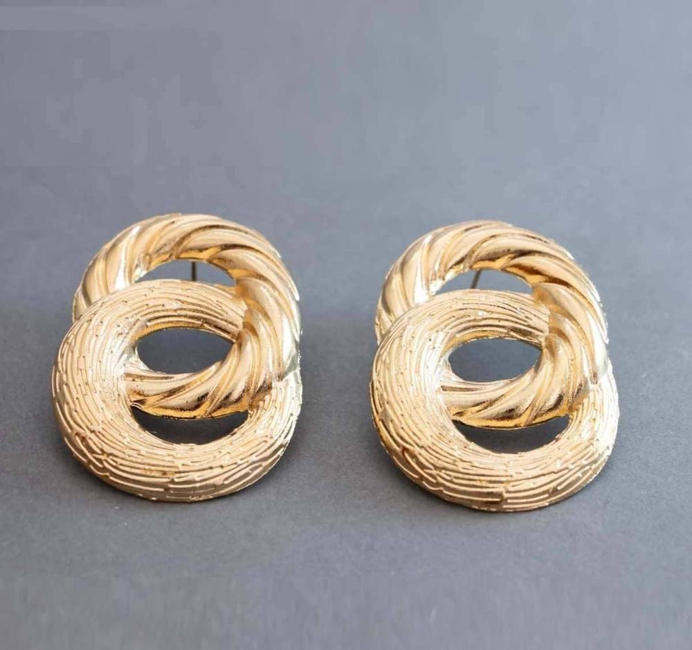 Ring Shaped Gold Plated Studs 