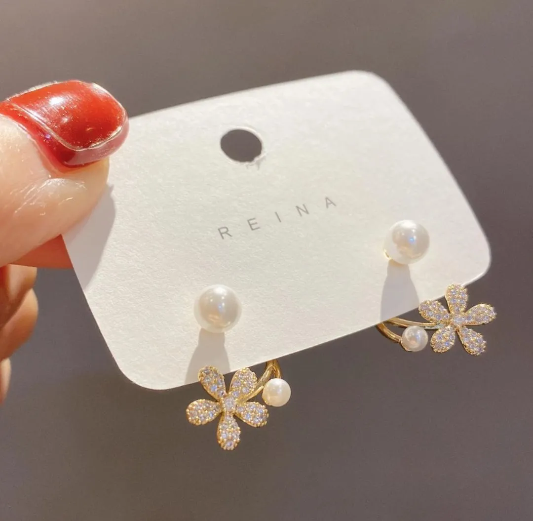 Star Shaped Gold Plated Earrings