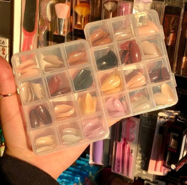 144 Pcs Colorful Nail Box