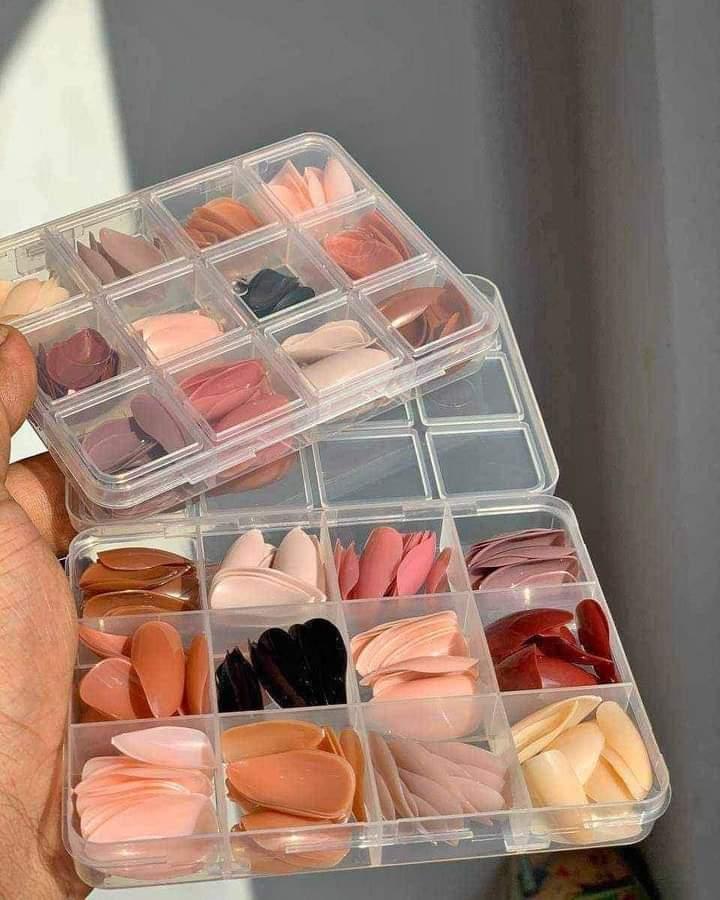 144 Pcs Colorful Nail Box