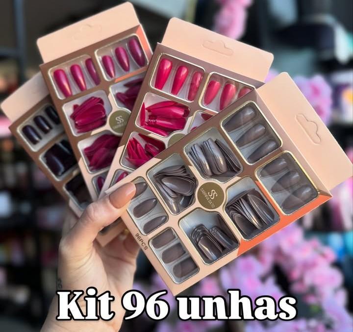 96 Pcs Multicolor -Smooth and Even Coverage, Fake Nails, 1 Pack