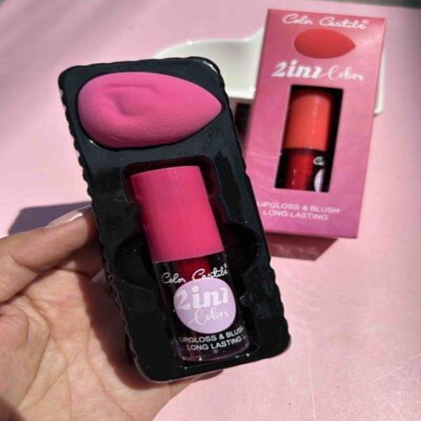 2 in 1 Liquid Blush On Makeup Deal with Beauty Blender – Pack of 2