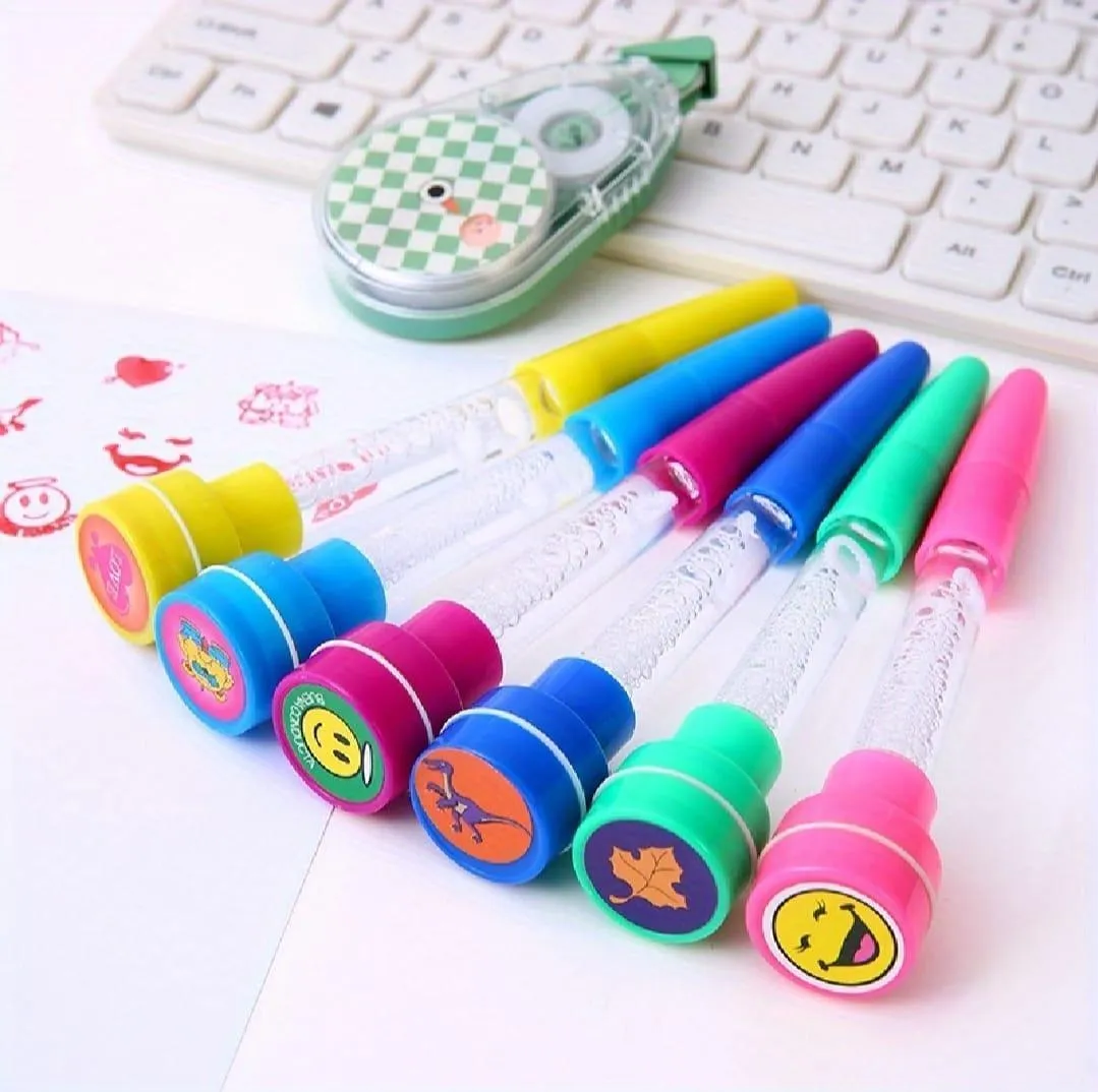 4 In 1 Multifunction Bubble Stamp Ball Pen For Kids,1 Pc