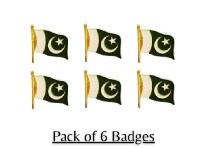 14th August Special Azaadi Bundle - 6 Pcs Metal Flag Set for Celebrations