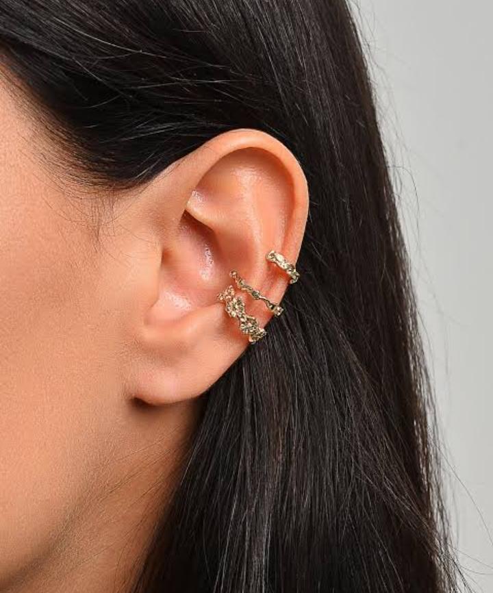 Beaded Design Antique Plated Artificial Stones Earrings