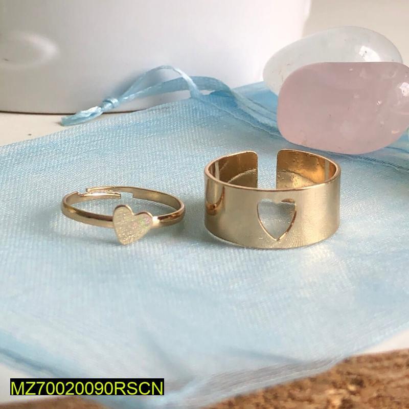 Heart Design Golden Couple's Ring