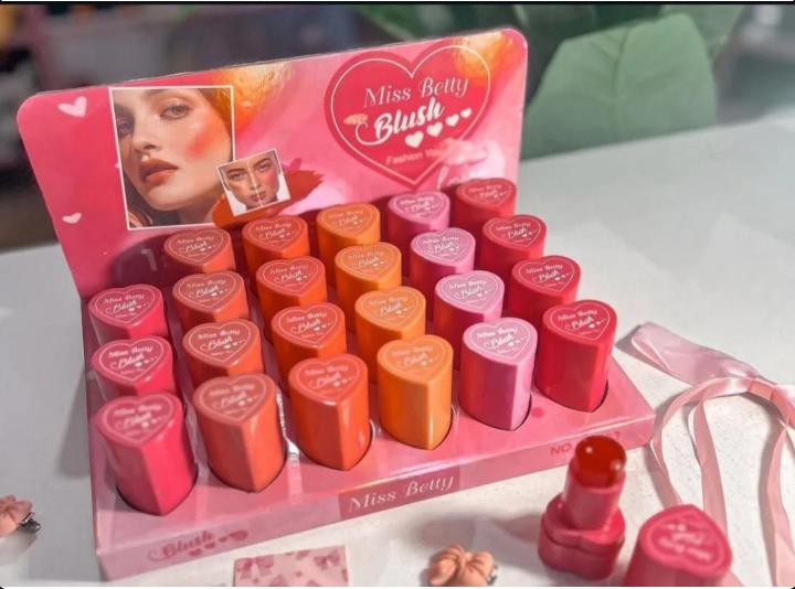 3 Pcs Heart Style Jelly Blush Stick High Pigmented