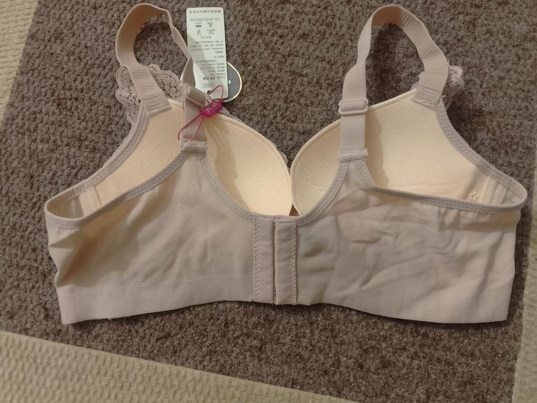 Elegant Pink Padded Bra With Lace Work - 1 Pcs