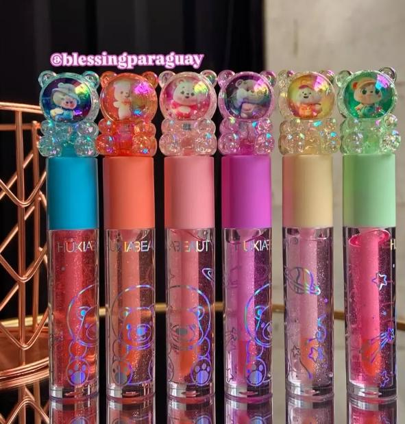 6 Pcs Shiny Glitter Color Changing Lip Oil
