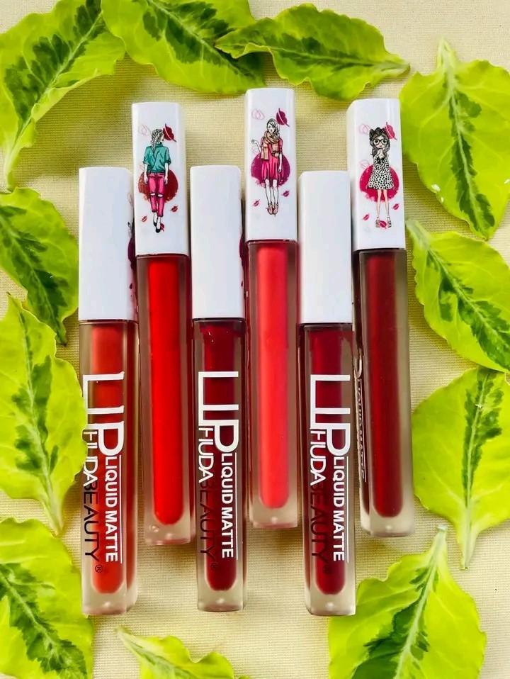 6 Pcs High Pigmented Matte Finish Lip Gloss - Multicolor Collection