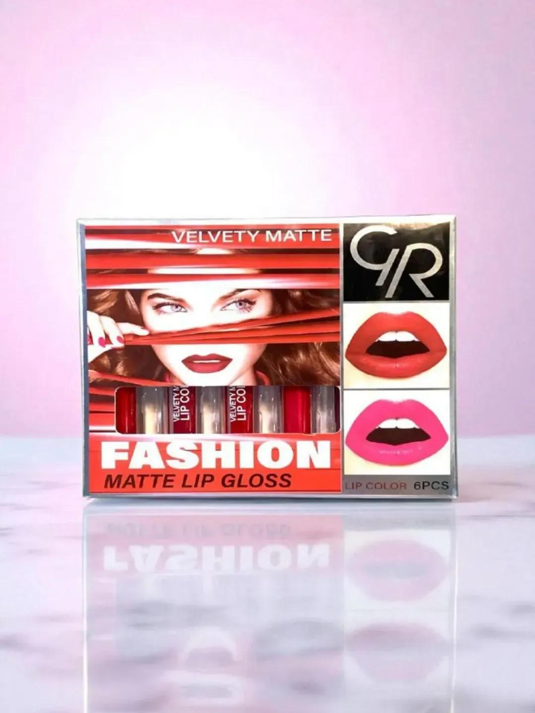 GR High Pigmented-Matte Lip Gloss ,Pack Of 6, Shades Of Red 