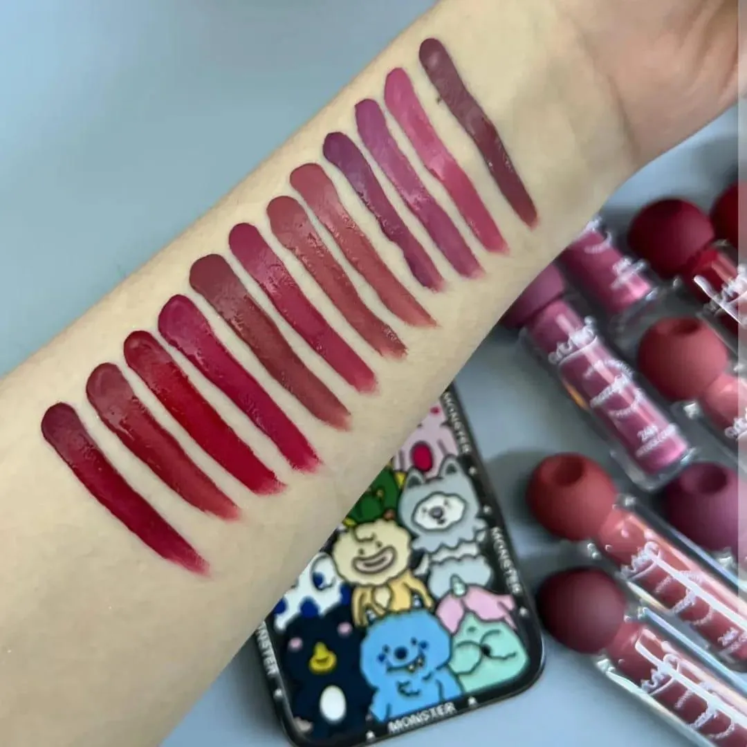 Velvet Glossy High Pigmented Lip Gloss , Waterproof, 2 Pcs