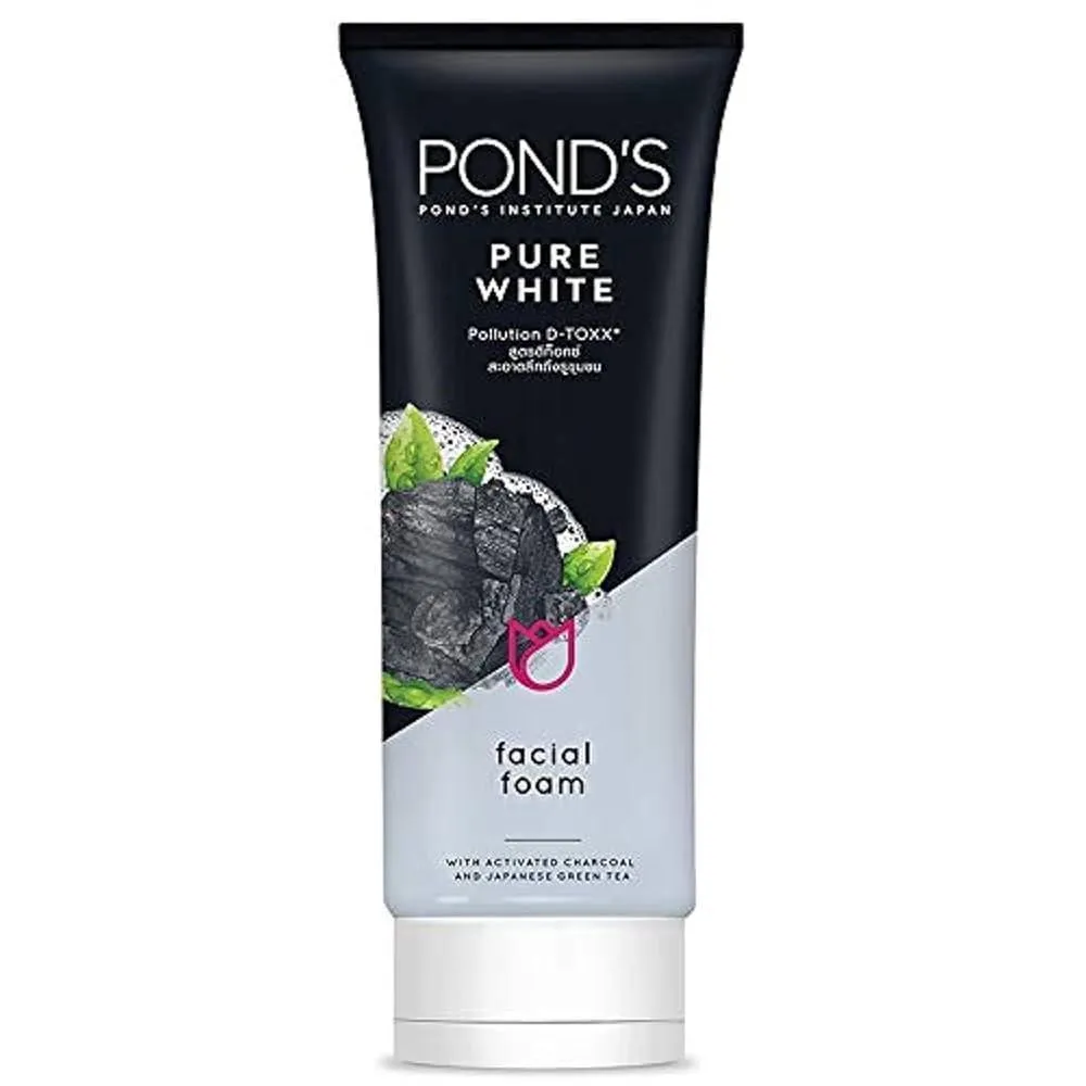 Ponds Charcoal Pure White - Whitening And Brightening Face Wash, 100 g , 1 Pc