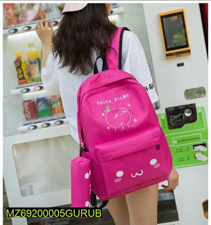 Girl's Daisy Print Backpack, Pair Of 2