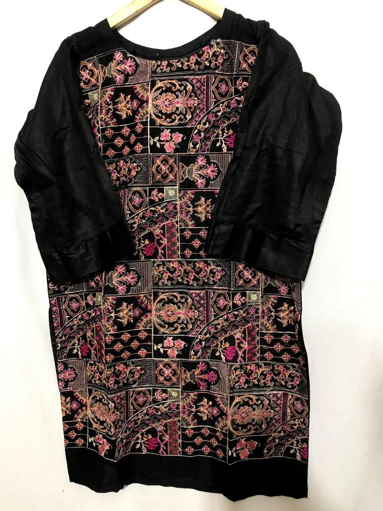 1 Pc Women's Stitched Lawn Embroidered Shirt