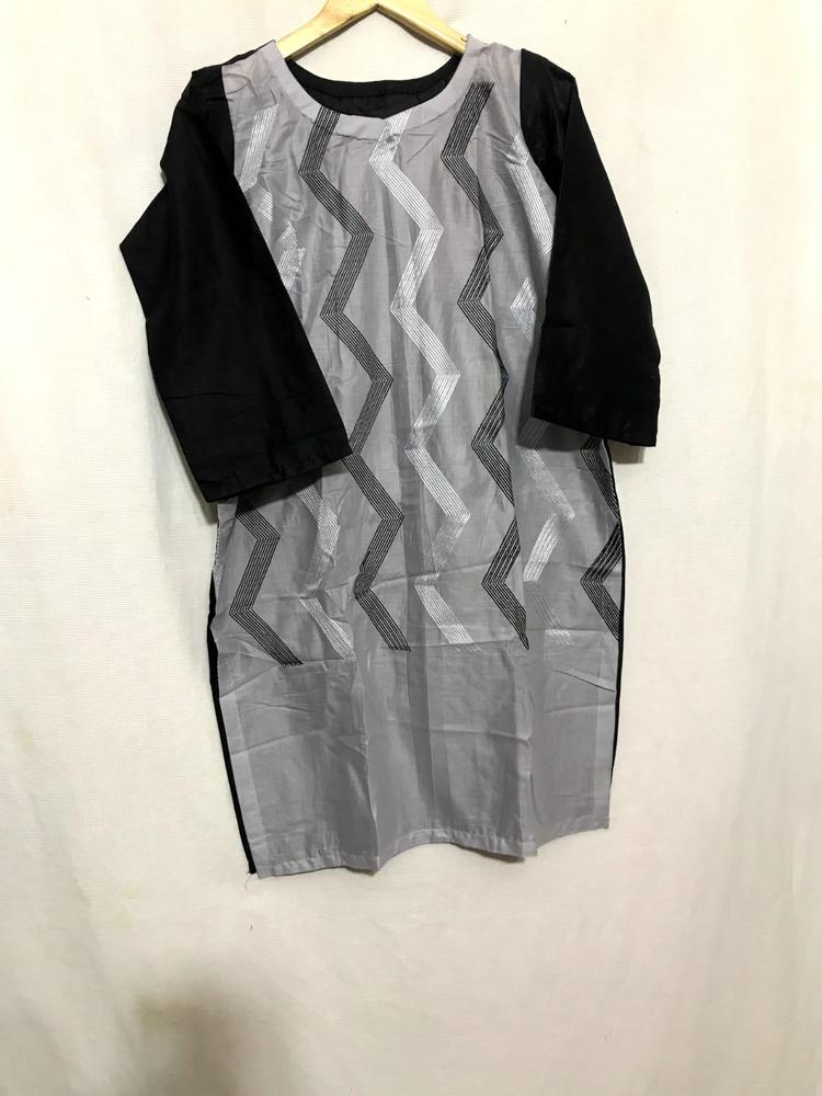 1 Pc Women's Stitched Lawn Embroidered Shirt