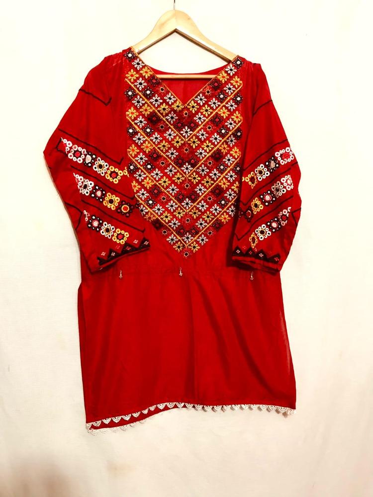 1 Pc Women's Stitched Lawn Embroidered Shirt