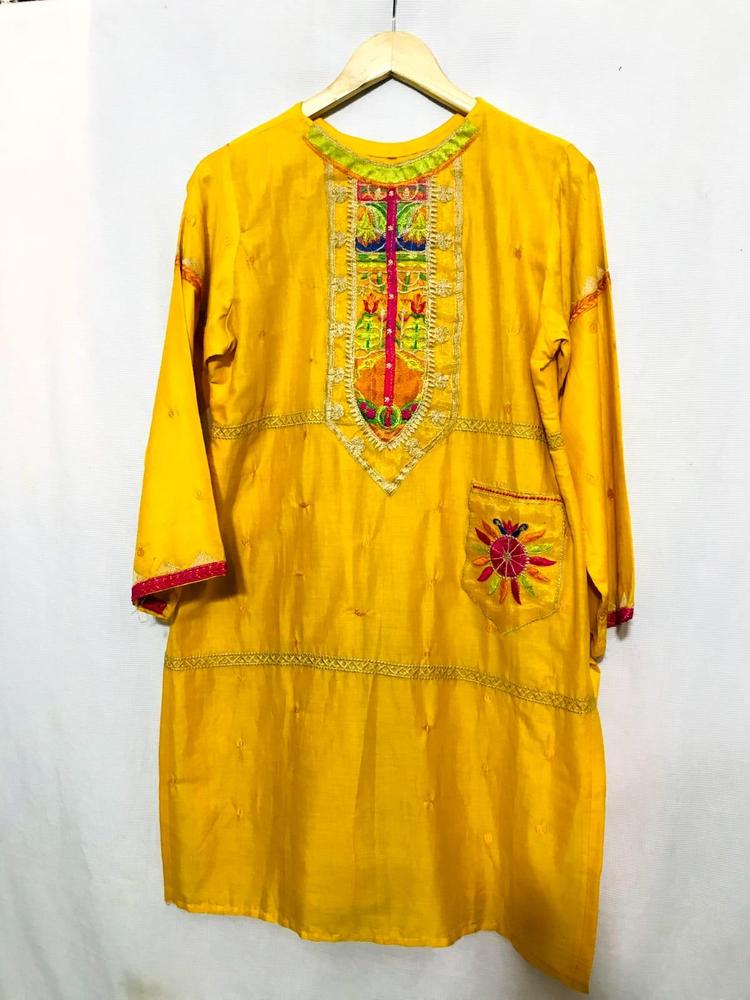 1 Pc Women's Stitched Lawn Embroidered Shirt