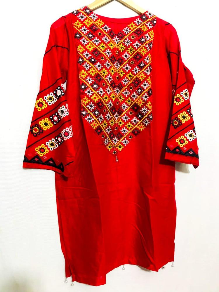 1 Pc Women's Stitched Lawn Embroidered Shirt