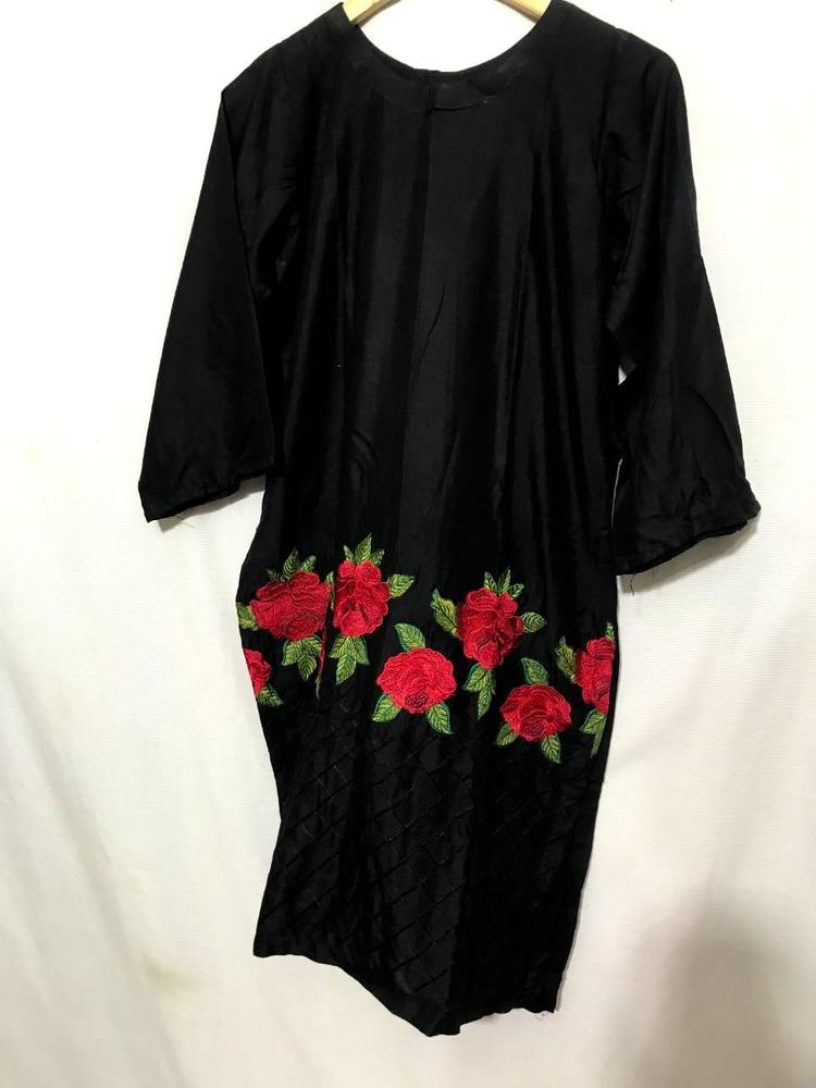 1 Pc Women's Stitched Lawn Embroidered Shirt