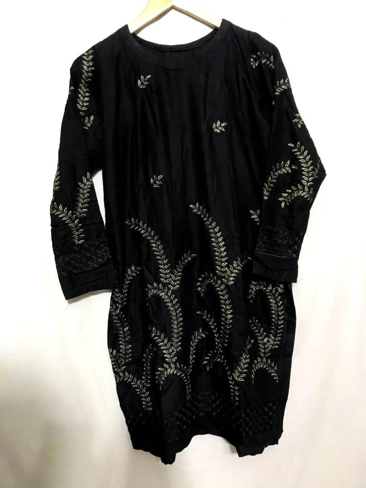 1 Pc Women's Stitched Lawn Embroidered Shirt