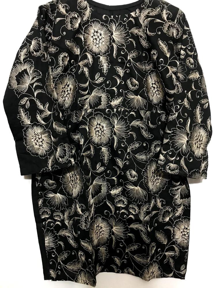 1 Pc Women's Stitched Lawn Embroidered Shirt