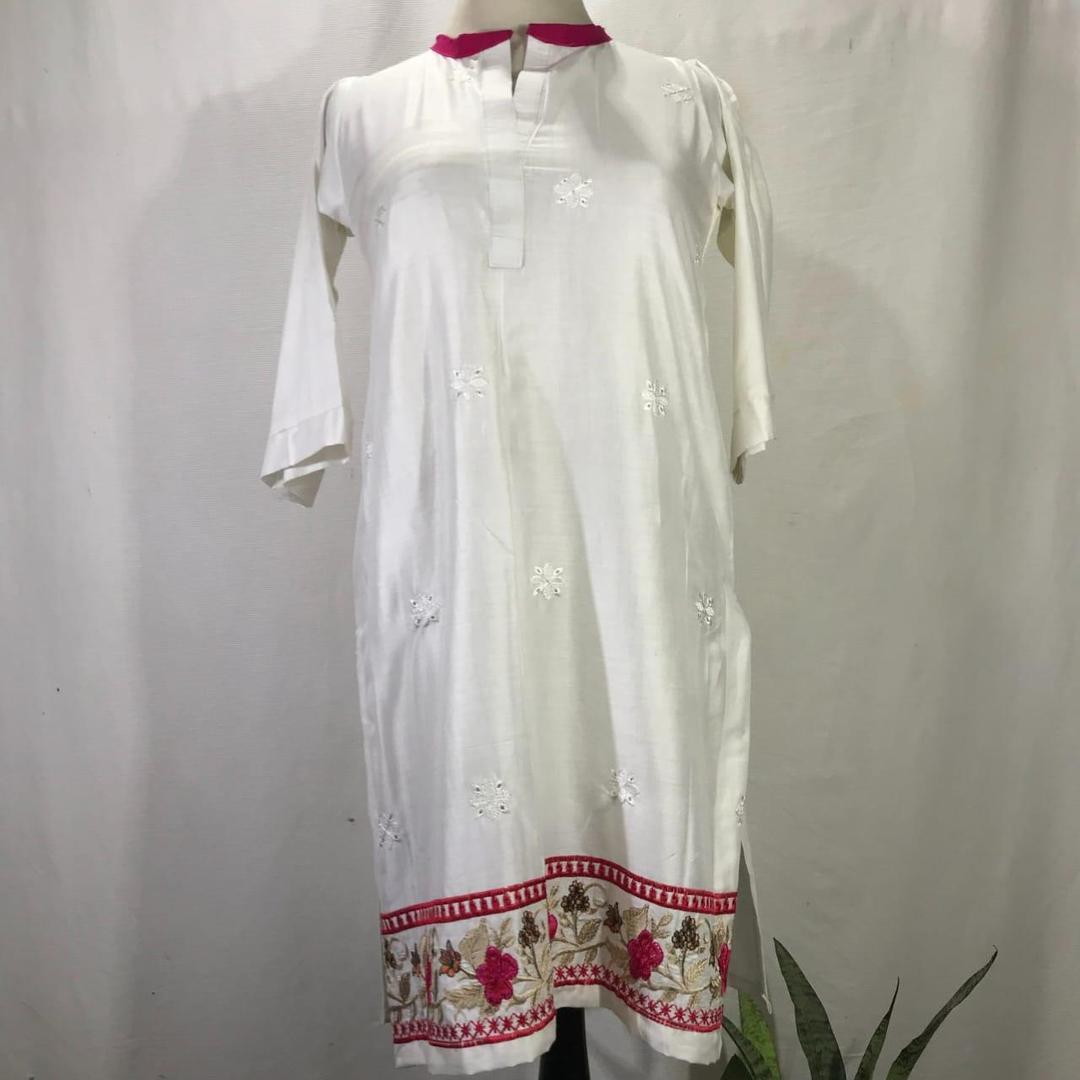 1 Pc Women's Stitched Embroidered Shirt